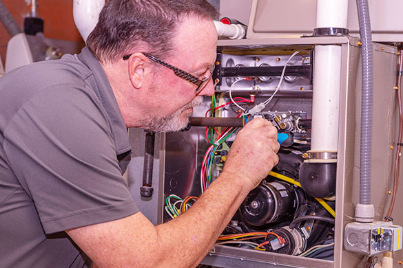 hvac heating unit connection inspection