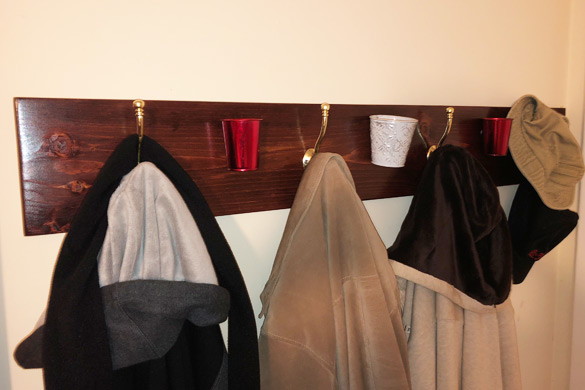 DIY entryway furniture wall mounted coat rack