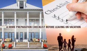 Home preparation safety checklist before leaving on vacation