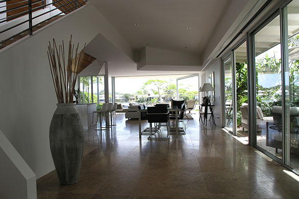 Living room architecture and design with open floor plan and natural lighting