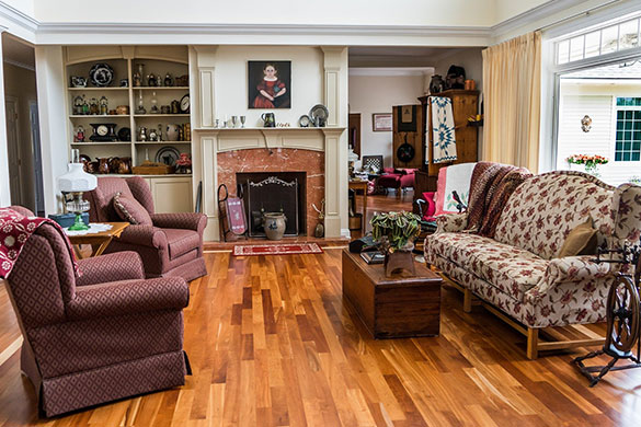 Living room architecture and cozy western design